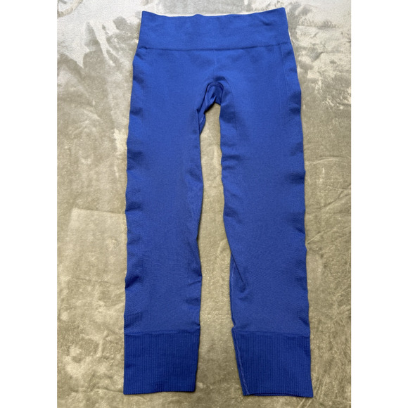 Lululemon Pants - Lululemon Athletica Blue Crop Legging Size 6 Nylon Spandex Womens Activewear